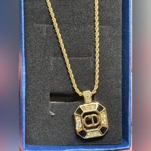 Christian Dior Vintage logo necklace